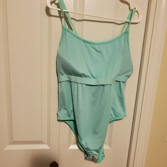 NWT Wave Zone Aqua Blue OnePiece Swimsuit Size 3X - Picture 4 of 8